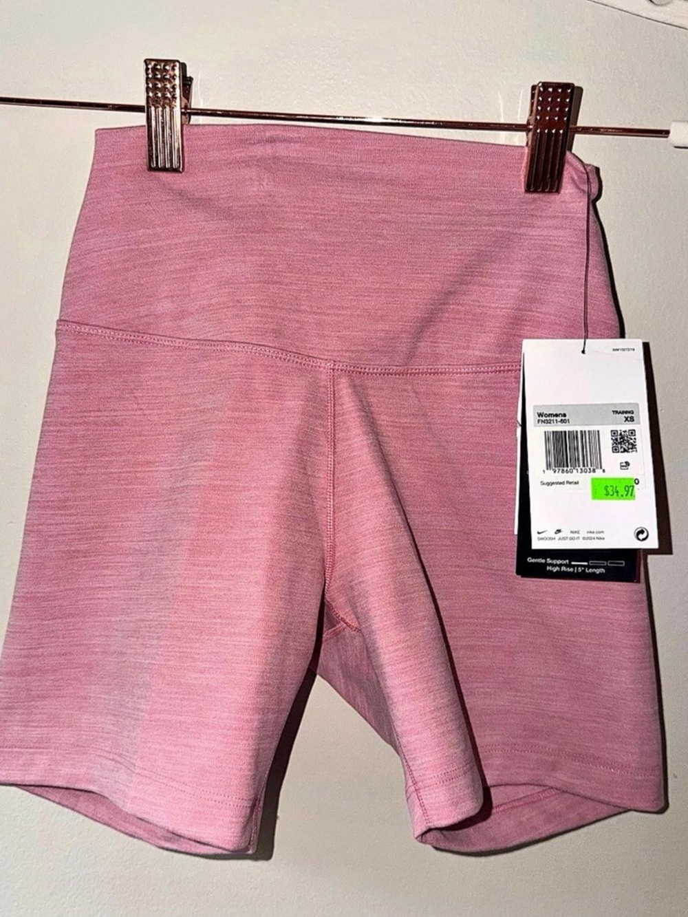 Nike One Dri-FIT High-Rise 5” Biker Shorts – Pink – Women’s XS – NWT